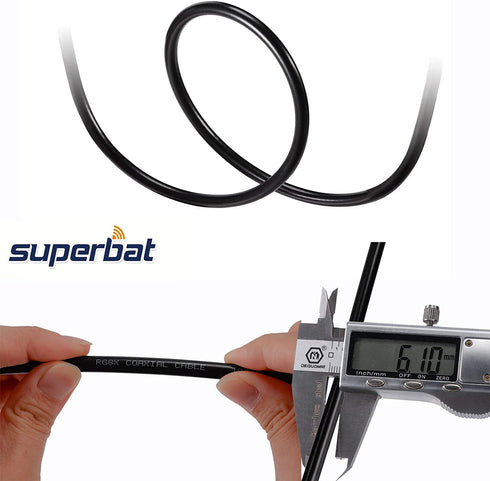 Superbat SMA Coaxial Extension Cable (2-Pack) - 15ft SMA Male to Female Bulkhead Mount for WiFi Router