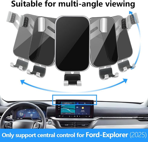LUNQIN 2025 2026 Car Phone Holder for Ford Explorer Auto Interior Accessories Best Cell Phones Mount Cellphone Mobile