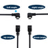 90 Degree Mini USB Cable 4.9FT, Black Left Angle, Mini 5pin USB B Male to USB 2.0 Male for GPS Dash Cam Data Sync.