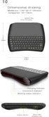 Mini Bluetooth Keyboard D8, Rechargeable Wireless Keyboard with Touchpad, Backlit Handheld Remote, 2.4G WiFi/BT4.2 for