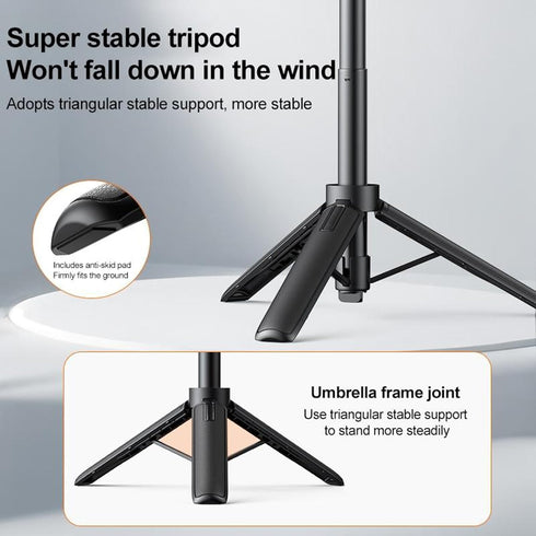 Yunseity 7.5in-20.8in Selfie Stick Tripod for Action Cameras, Extendable Tripod Stand with Magnetic Suction Quick
