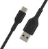 Belkin BoostCharge USB-C to USB-A Cable (2M/6.6ft) for iPhone 15, Samsung Galaxy S24, Pixel 7/8, iPad Pro & more - Black