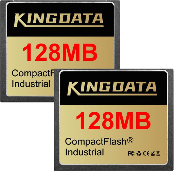KINGDATA Industrial Compact Flash Memory Card 128MB 2pack FAT16 Type I for Industrial