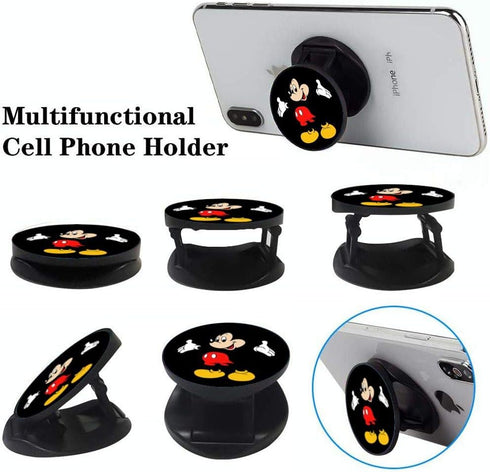 (3 Pack) Pink Watercolor Marble Multifunction Cell Phone Stand Finger Holder and Grip, Foldable Kickstand Mount