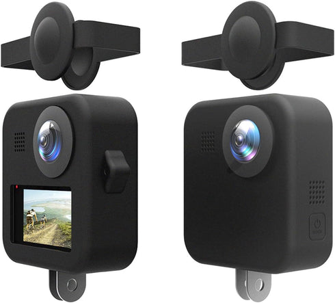 PU454B Silicone Protective Case with Lens Cover for Camera Body