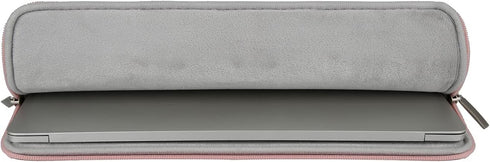 RAINYEAR 13.3 Inch Laptop Sleeve Soft PU Leather Case Water Resistant Padded Zipper Cover Protective Carrying Bag