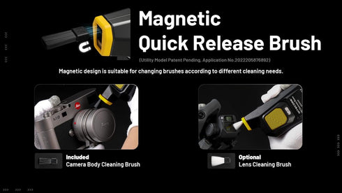 Nitecore NIA003 Lens Cleaning Brush Pair with Magnetic Attachment for BB2 and BB Mini Electric Air Dusters by Nitecore