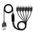 Poyiccot Multi Micro USB Charging Cable, 6 in 1 Micro USB Splitter Cable, USB 2.0 Type A Male to 6 Micro USB Male Y