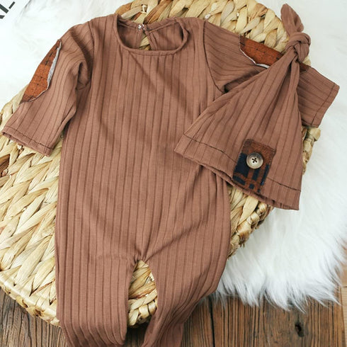 Newborn Photography Props Boys Girls Outfits Infant Photoshoot Romper Suits with Hat Baby Photo Shoot Props Outfits