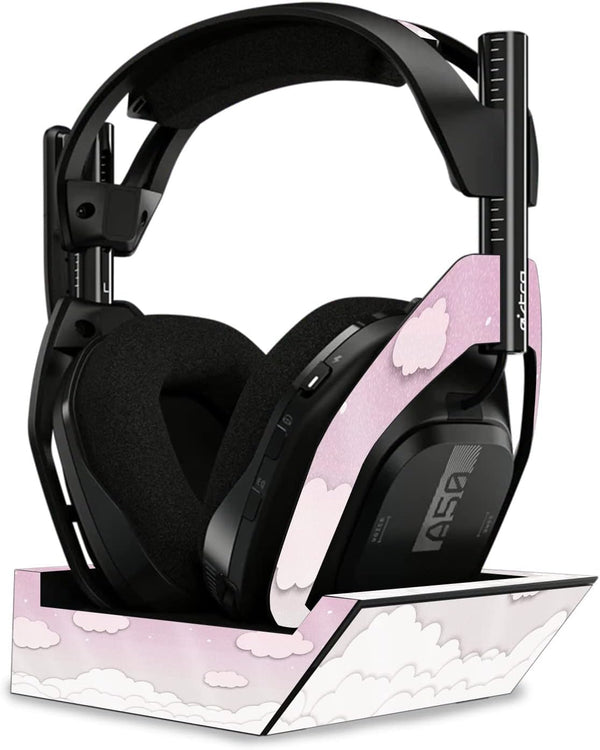 MightySkins Glossy Glitter Skin for Astro A50 Wireless Headphones + Base Station (Gen 4) - Baby Clouds, Protective,