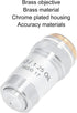 FTVOGUE 100X A100X 1.25 Achromatic Objective Lens, Brass Microscope Objective, High Magnification Numerical Aperture