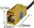 RG58 LMR195 5PCS GPS telematics or Navigation RF Coax Connector Fakra K Straight Crimp Jack Female Yellow Adapter
