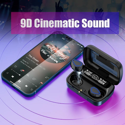 Wireless Earbuds Bluetooth 5.3 Headphones, Touch Control Noise Reduction, IP7 Waterproof Mini Ear Buds Mic In-Ear