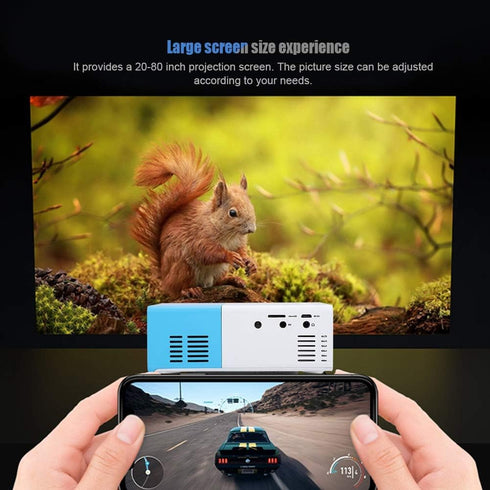 Mini Projector, 1080P Full HD LED Video Projector, Indoor/Outdoor Portable for Home and Travel