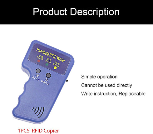 Generic T5577 RFID Handheld id Copier RFID Smart id Card Duplicator Used for id keyfobs and Cards