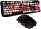 FOPETT Wireless Keyboard and Mouse Sets, Reliable 2.4 GHz Connectivity for PC, Laptop, Smart TV (Black Colorful)