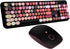 FOPETT Wireless Keyboard and Mouse Sets, Reliable 2.4 GHz Connectivity for PC, Laptop, Smart TV (Black Colorful)
