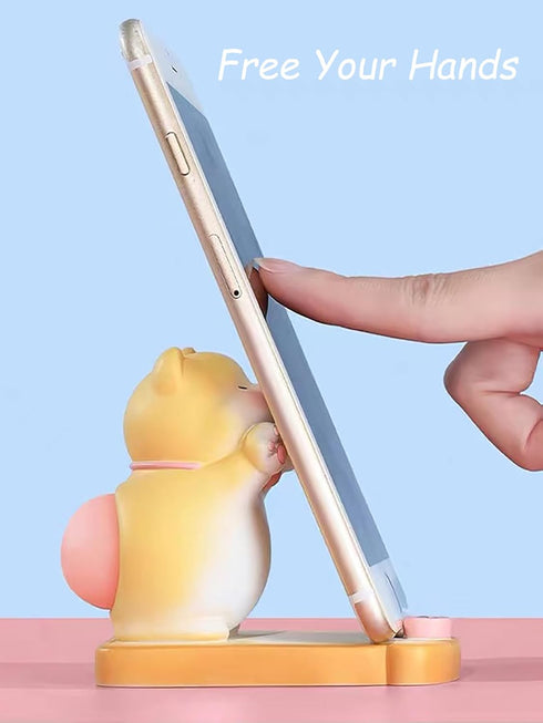 Cute Cat Cell Phone Stand Holder for Desk, Novelty Cat Desk Accessories, Suitable for All Mobile Phones, Tablets, Gifts
