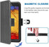 Samsung Galaxy Note 3 Wallet Case, Wrist Strap Lanyard Leather Flip Cover with Card Holder Stand for Galaxy Note3 N9005