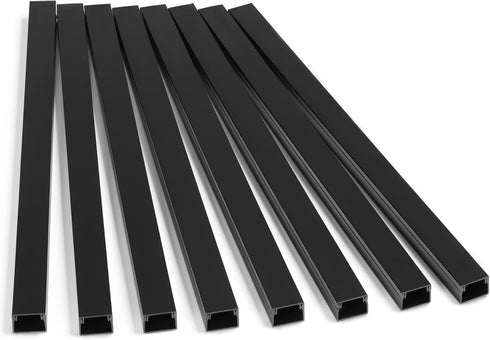 One-Cord Hider Kit - 126in Cable Covers for Wall Wires, Mini Wire Hider for Wall Mounted TV, Black Cable Management