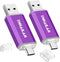 THKAILAR 128GB USB Flash Drive 2 Pack, 2 in 1 USB C &