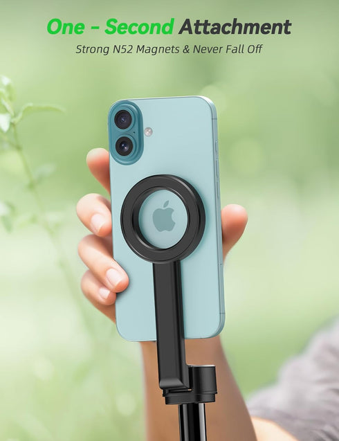 Takerers 66" 360 Magnetic Selfie Stick Tripod for iPhone Magsafe, Rotatable Aluminum Strong Magnetic Cell Phone Tripod