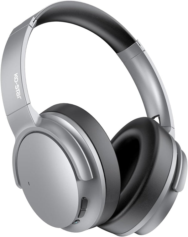 Hybrid Active Noise Cancelling Headphones with Microphone, ANC Wireless Over Ear Bluetooth, 60H HiFi Playtime