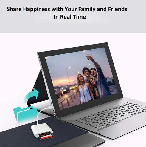 Hididi Sd Card Reader for iPhone iPad Camera,Dual Card Slot Memory Card Reader Supports SD and TF Card Trail Camera