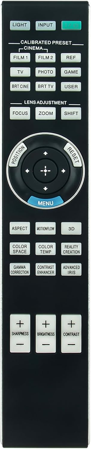 RM-PJ24 Replace Remote for Sony Projector VPL-VW715ES, VPL-VW500ES, VPL-VW995ES, VPL-GTZ380, and More