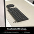 Macally Small Wireless Keyboard and Mouse Combo for PC, 2.4G 78 Compact Key Cordless Set with Quiet Click