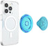 PopSockets Phone Grip Compatible with MagSafe, Wireless Charging Compatible - Electric Blue Translucent