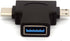 2in1 Micro USB 3.0 and 2.0 Type C OTG Adapter, USB-C Male to USB-A 3.0 Female Converter for Android Devices
