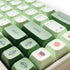 XDK Custom Keycaps Set, 124 Keys PBT XDA Dye-Sub Cute Matcha Green Japanese Keycaps for Mechanical Keyboards