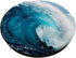 Blue Ocean Waves Sunny Beach Design On Black PopSockets PopGrip: Swappable Grip for Phones & Tablets PopSockets Standard PopGrip
