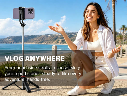FORGERAY C13 52 Travel Creator Stick for iPhone Portable Selfie Stick Tripod with Remote, Detachable Mount & Stable