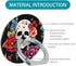 Cell Phone Ring Holder Grip, Flower Floral Rose Skull Finger Ring Stand, 360 Degree Rotation Universal Kickstand