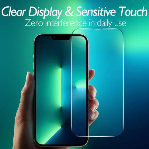 iPhone 13 Pro Glass Protector - Front & Back Tempered Glass Screen Protector for 6.1" iPhone 13 Pro.
