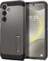 Spigen Tough Armor Case for Galaxy S24, Gunmetal, with Kickstand & Military-Grade Protection