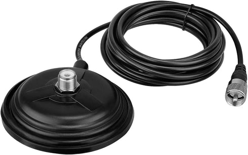 Retevis Magnetic Antenna Mount Base with 5M Coaxial Cable for CB Radio Car Bus Mobile Transceiver