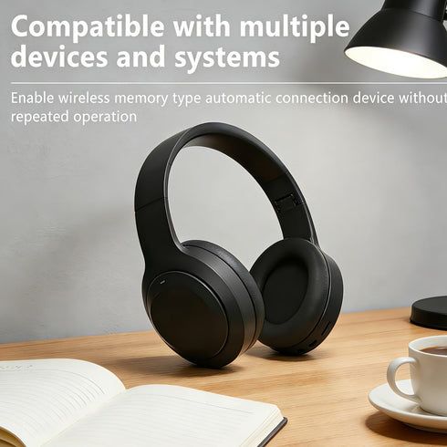 HQYWDSMQE 5.4 Headset Wireless Bluetooth Headphones Over Ear ,Noise Reduction Wireless Headphones with Microphone/Deep