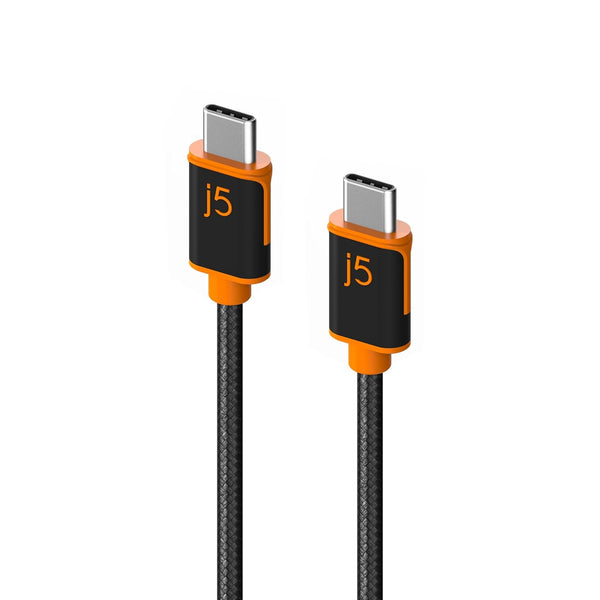 j5create USB C to USB C 60W Fast Charging Cable, 9.8ft / 3m Double Braided for Samsung Galaxy, iPad Pro, Tablet, Laptop