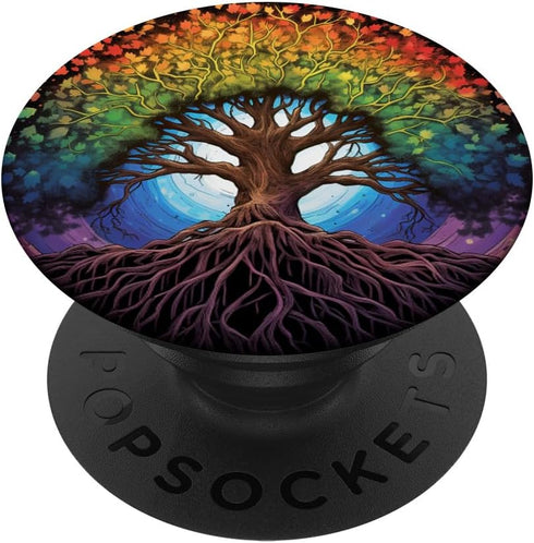 Rainbow Tree Of Life Pride Yggdrasil PopSockets Standard PopGrip