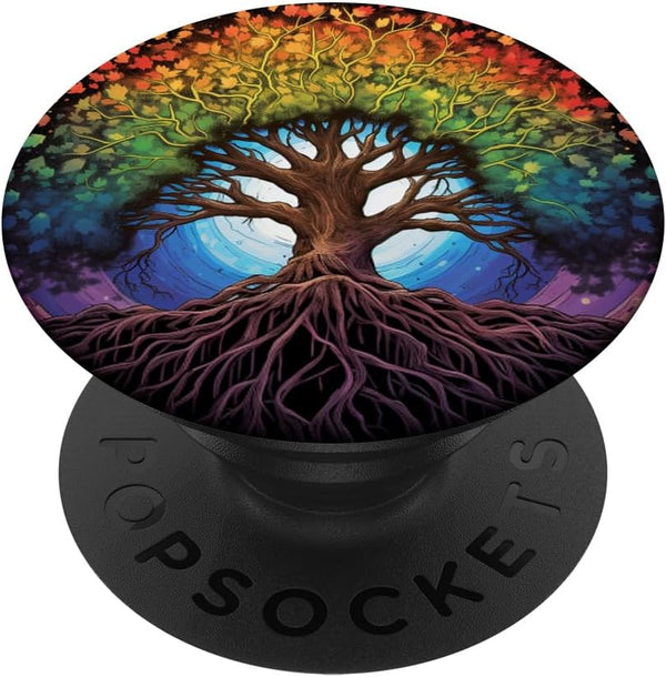 Rainbow Tree Of Life Pride Yggdrasil PopSockets Standard PopGrip