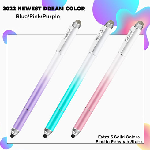 Penyeah Stylus Pens for Touch Screens (4 in 1), Universal Stylus for iPhone/iPad/Android/Samsung/Fire - Dream Pink