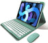 Keyboard Case for iPad Pro 13 inch M4 with Mouse, Cute Round Keys, Detachable Bluetooth, Slim Smart Cover, Dark Green