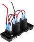 12V Waterproof Cigarette Lighter Socket, Dual USB Power Socket Switch Panel for Car RV Marine Boat