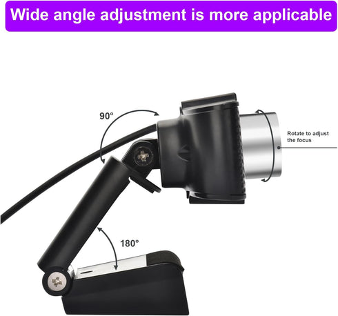 Bocodow 1080p Hd Webcam with Microphone, Wide Angle USB Computer Camera for Pc Mac Laptop, Plug and Play