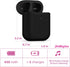 Jinstyles Wireless Charging Case Replacement for AirPods 1st & 2nd Generation, Black, with Bluetooth Sync Pairing Button