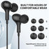 Wired Earbuds Noise Cancelling 3.5mm Headphones for PC, Ear Buds with Mic, Magnetic Plug in Earphones for Samsung