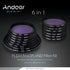 Andoer 55mm Filter Kit UV+CPL+FLD+ND(ND2 ND4 ND8) for Nikon Canon Sony Pentax DSLRs